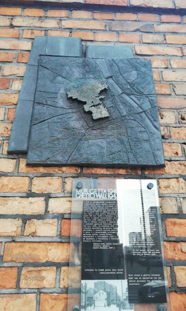 Reste der Mauer des Warschauer Ghettos