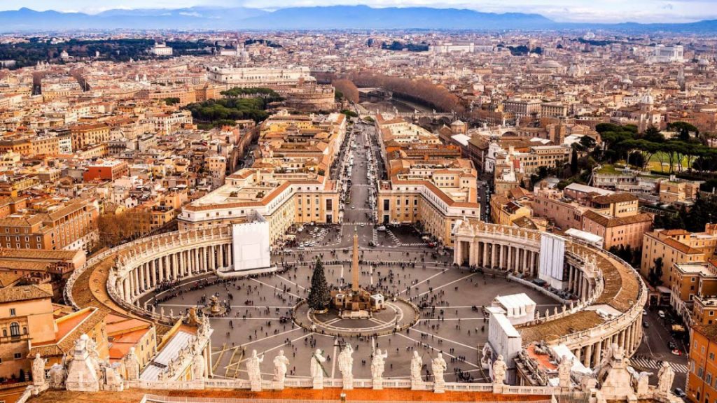 Una vista a volo d'uccello del Vaticano