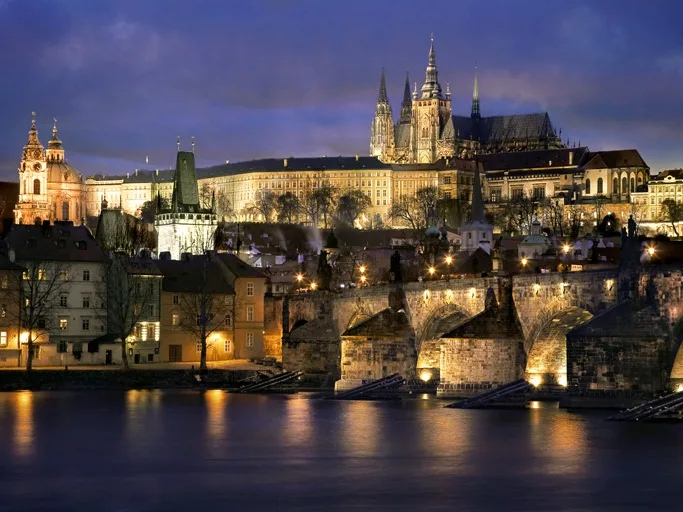 Prague Castle at sunset