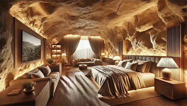 Cave hotel suite