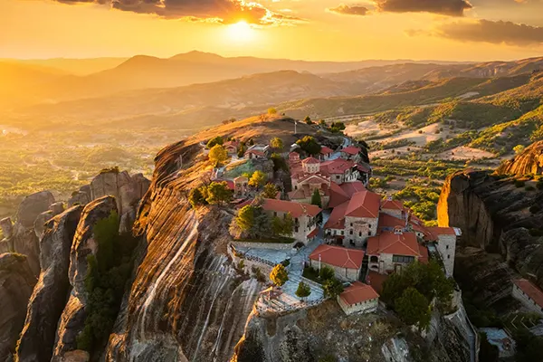 Tramonto su Meteora